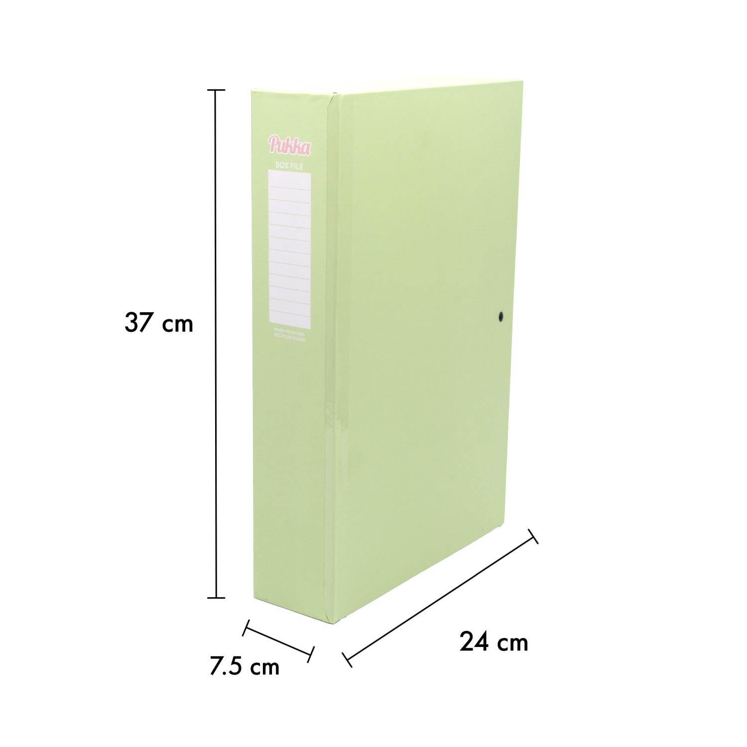 Pukka Box File Foolscap Pastel Green