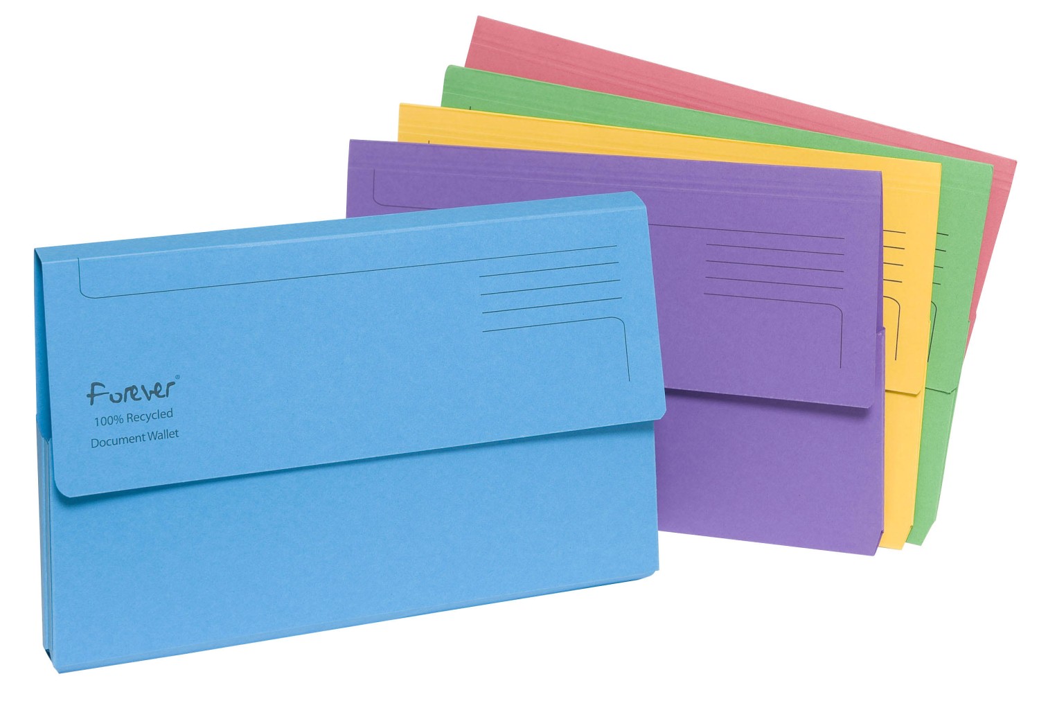 Forever Bright Document Wallets Assorted