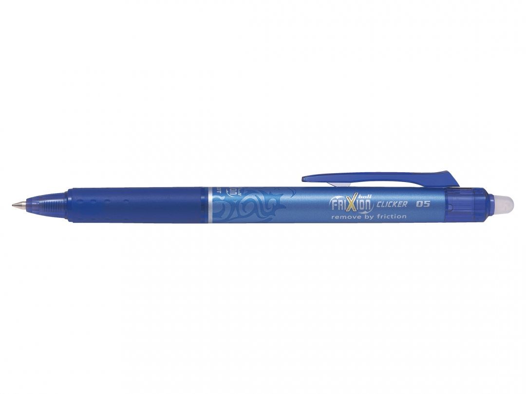 Pilot Frixion Clicker Retractable Erasable Rollerball Pen 0.5mm Blue