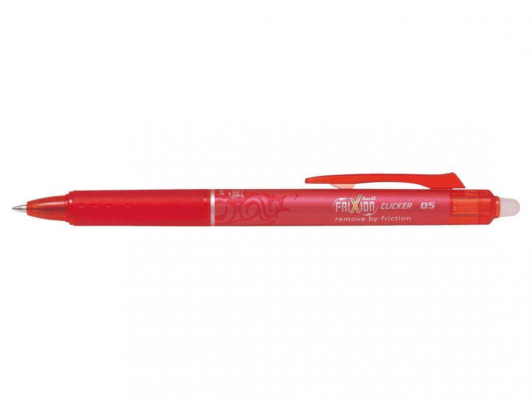 Pilot Frixion Clicker Retractable Erasable Rollerball Pen 0.5mm Red
