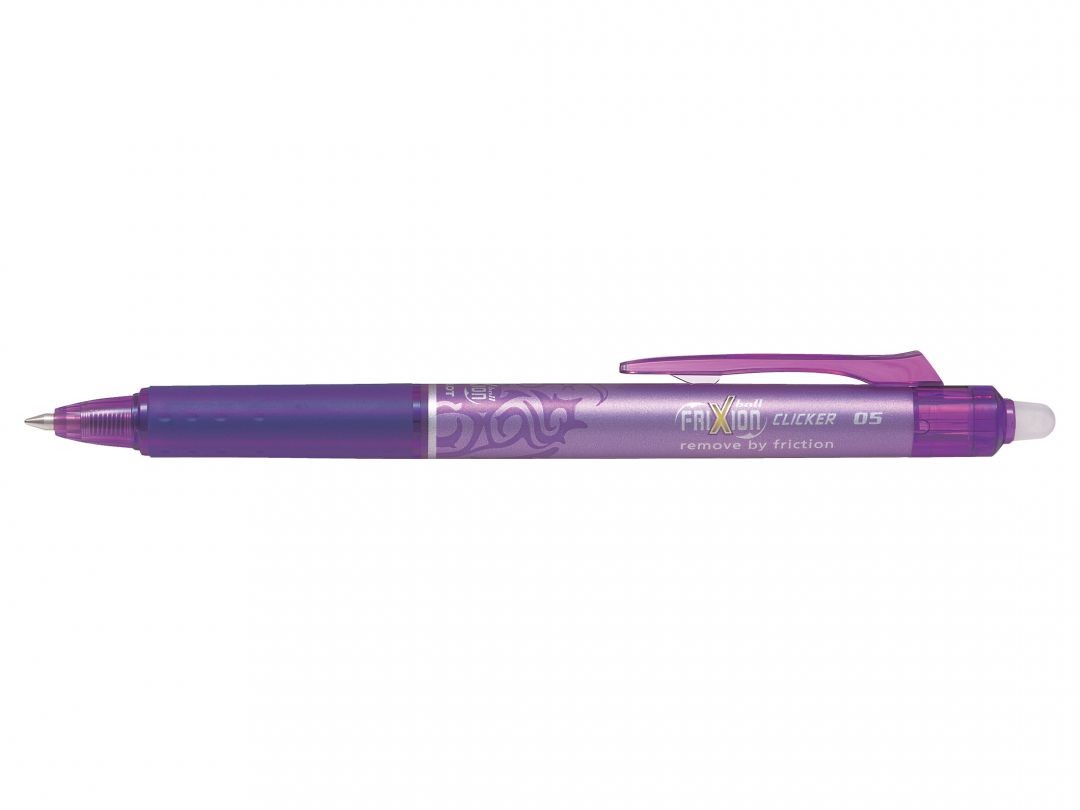 Pilot Frixion Clicker Retractable Erasable Rollerball Pen 0.5mm Violet