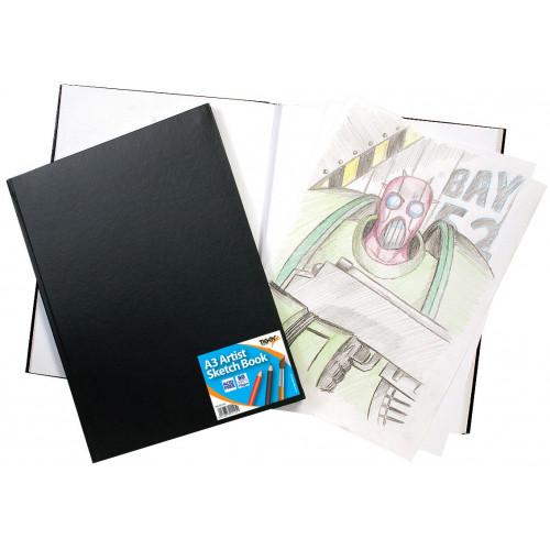Tiger Casebound Sketch Book A3 110gsm 80 Sheets Perforated