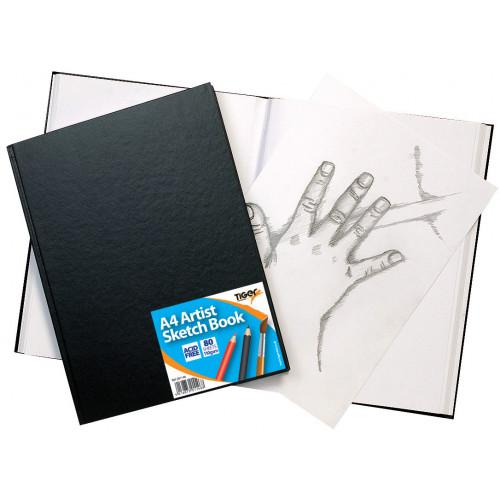 Tiger Casebound Sketch Book A3 110gsm 80 Sheets Perforated