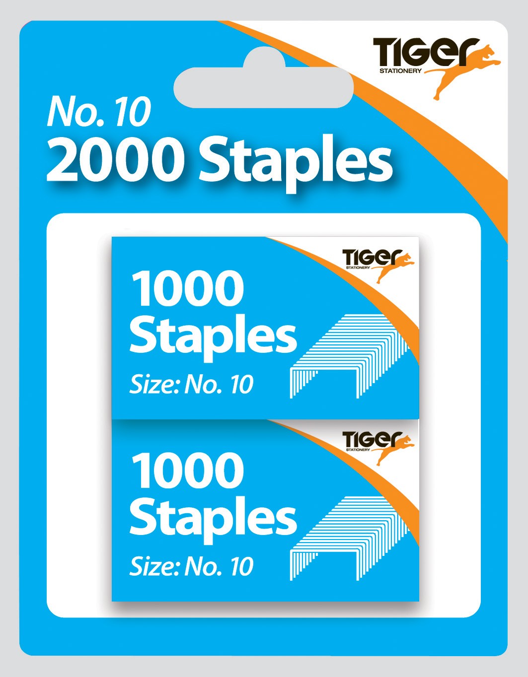 Tiger Staples No.10 Pack 2 x 1000 Hanging Pack