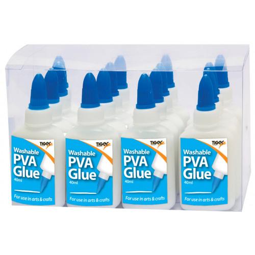 Tiger Washable PVA Glue 40ml In Acetate Box