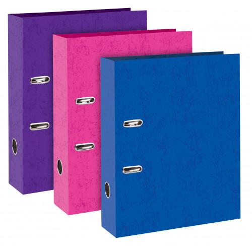 Tiger Linen Lever Arch Files A4 75mm Spine Assorted Colours