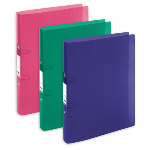 Tiger PP Ring Binders A4 35mm Spine Assorted Clear View Colours