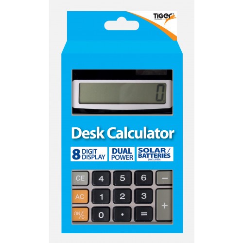 Tiger Desktop Calculator 8 Digit Dual Power