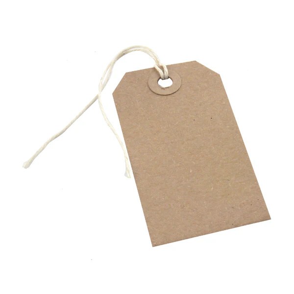 Tiger Kraft Strung Tags 108 x 54mm Box of 1000
