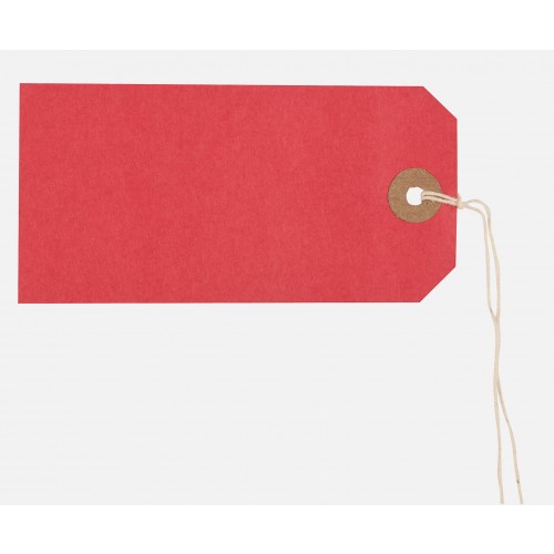 Tiger Strung Tags 120 x 60mm Red Box of 250