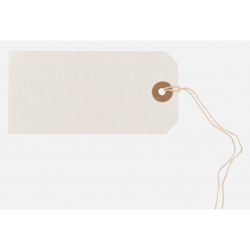 Tiger Strung Tags 120 x 60mm White Box of 250