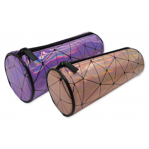 Tiger Pencil Cases 210mm x 80mm Assorted Holographic Design And Colours