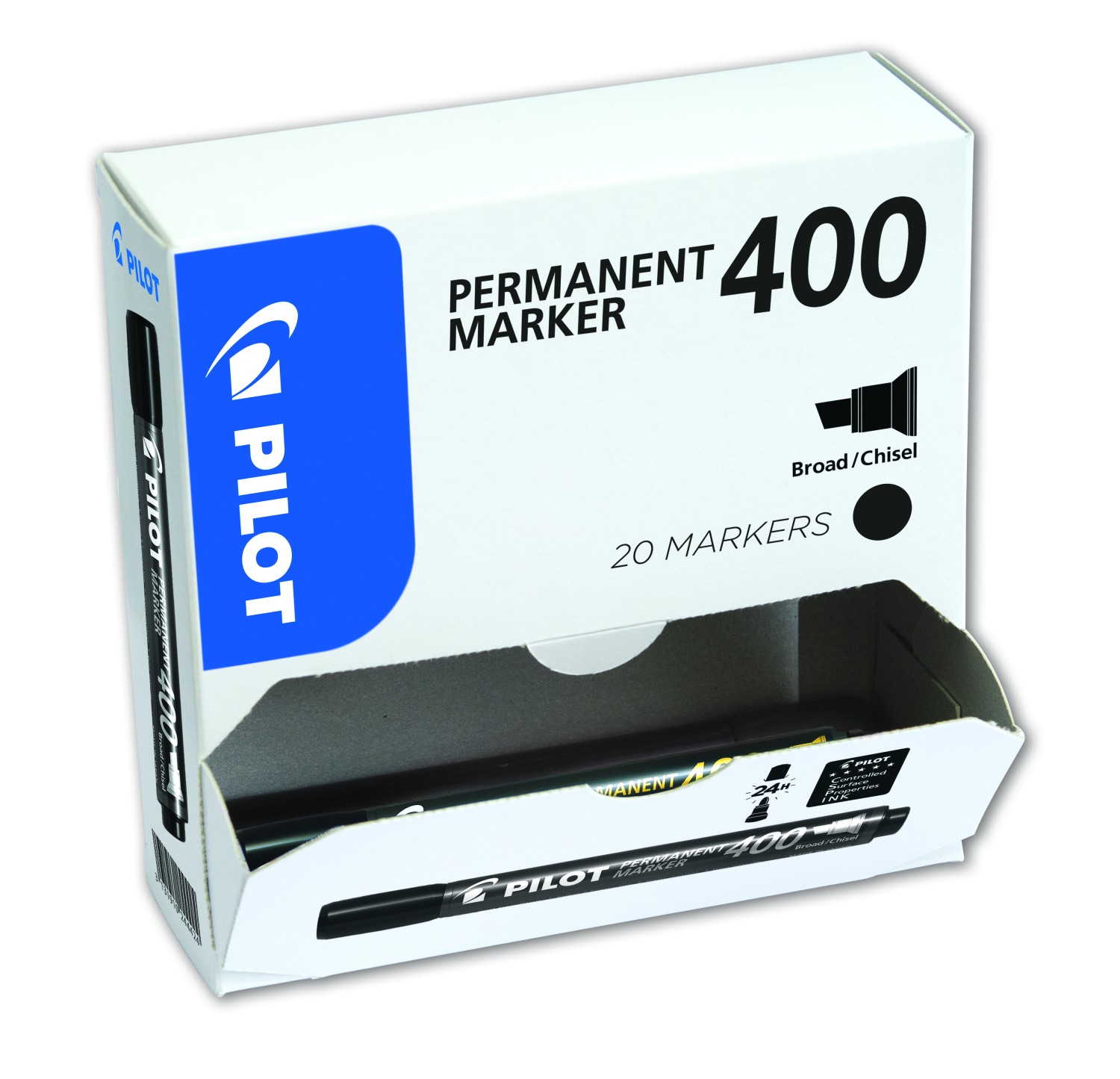 Pilot Permanent Markers Chisel Tip Black 20 For The Price Of 15