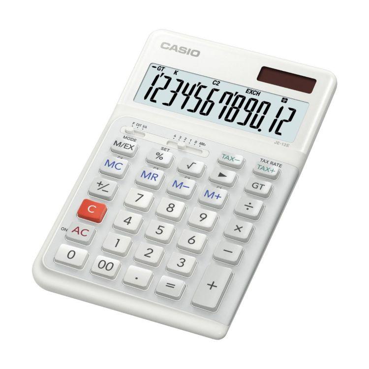 Casio Ergonomic 12 Digit Desktop Calculator JE-12E