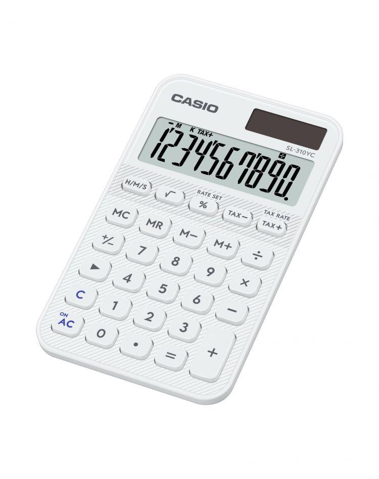 Casio 10 Digit Handheld Calculator White SL-310YC