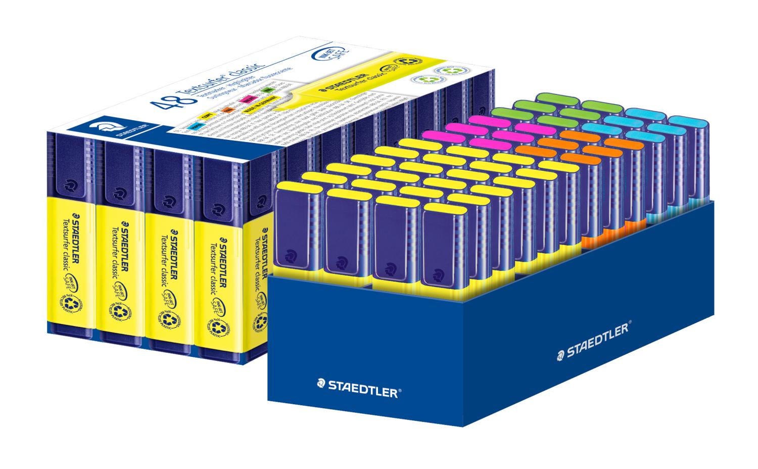 Staedtler Textsurfer Classic Highlighters 24 Yellow / 24 Assorted Colours