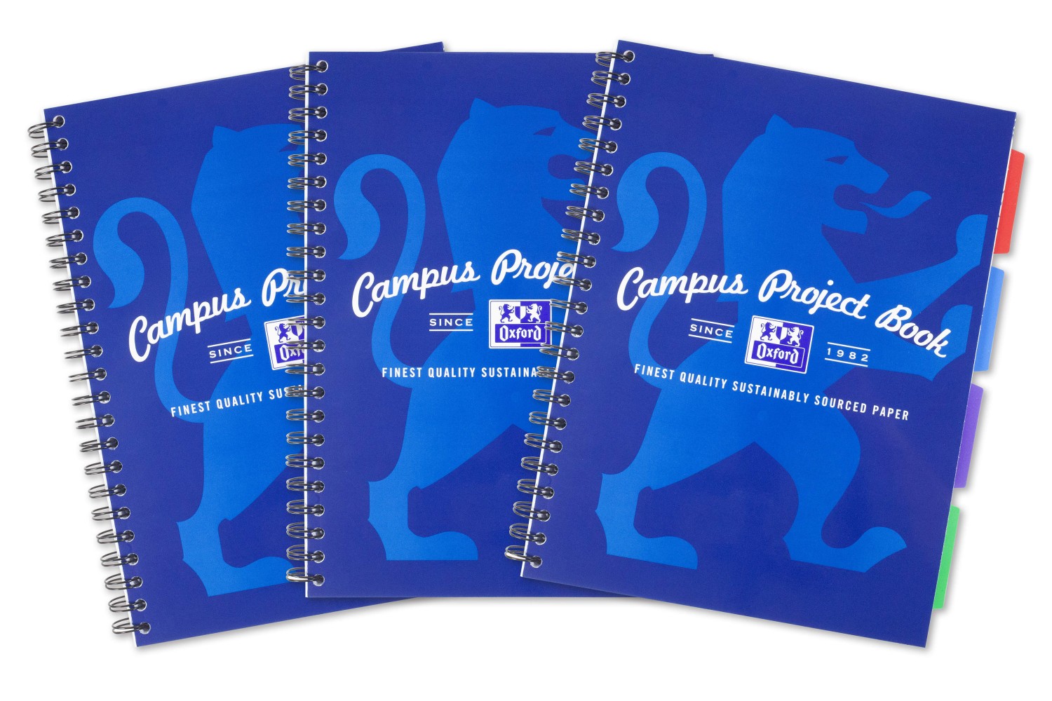 Oxford Campus A4 Project Book Ruled With Margin With 200 Pages Punched Navy Blue Covers Only