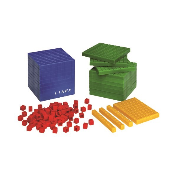Linex Decimal Base 10 Counting Set Coloured Plastic