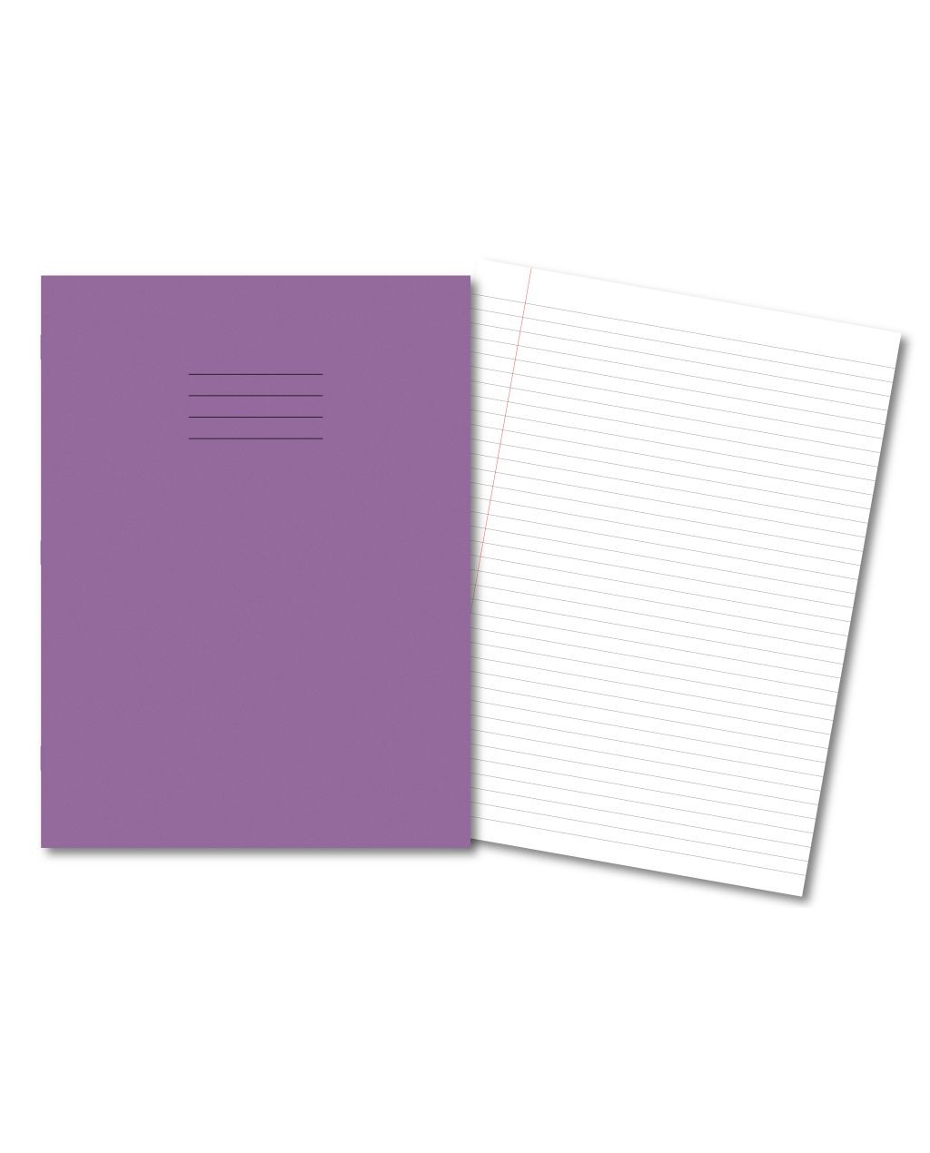 PURPLE Exercise Books A4+ 48 Pages 8mm Feint Ruled *** NO MARGIN***