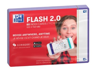 Blank Flash Cards 105mm x 148mm Violet Pack 80s