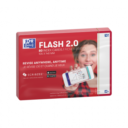 Blank Flash Cards 105mm x 148mm Red Pack 80s