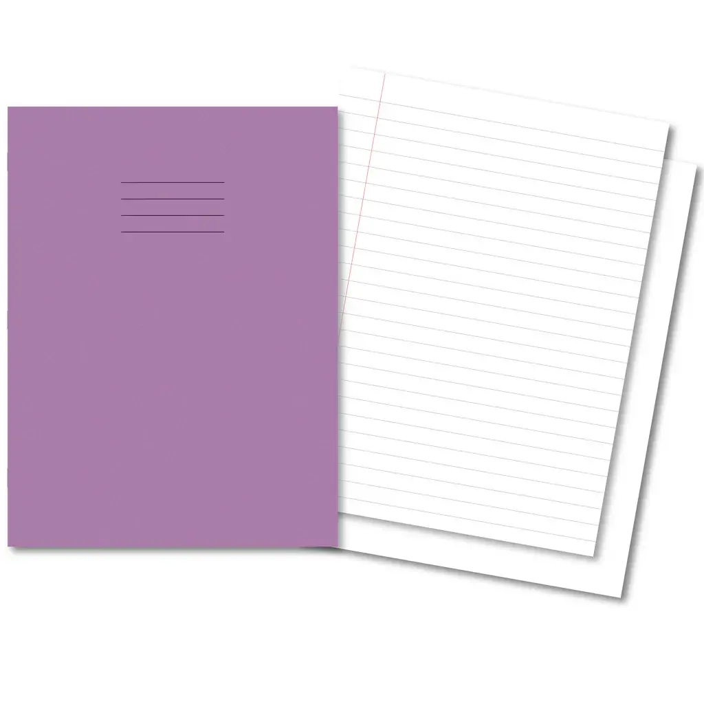 A4+ PURPLE 12mm ruled and margin/PLAIN ALT 48 Page Exercise Book 400206573