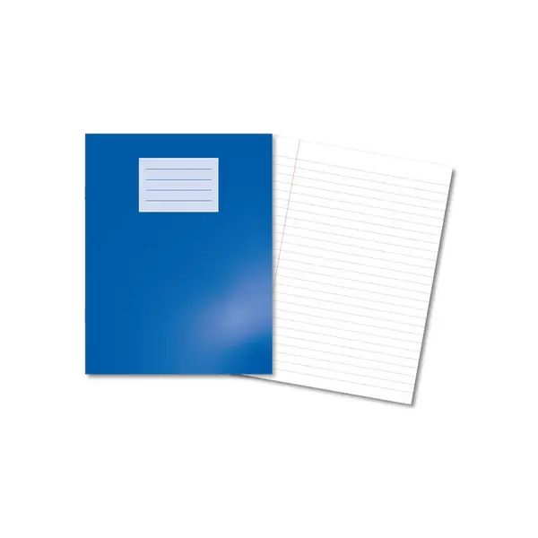DARK BLUE Oxford Laminated Exercise Book  9 X 7  8mm ruled and margin 80 Page
