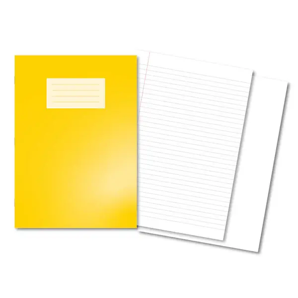 YELLOW Oxford Laminated Exercise Book  A4 8mm ruled / PLAIN ALT 80 Page