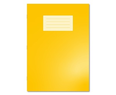 YELLOW Oxford Exercise Books A4 64 Pages 15mm Ruled Bottom / Plain Top