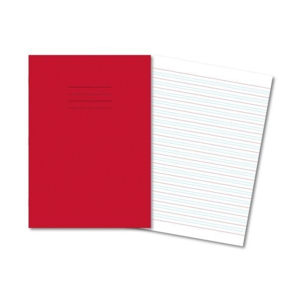 RED Handwriting Exercise Books A4 80 Pages 16mm Ruling / 4mm Ruling