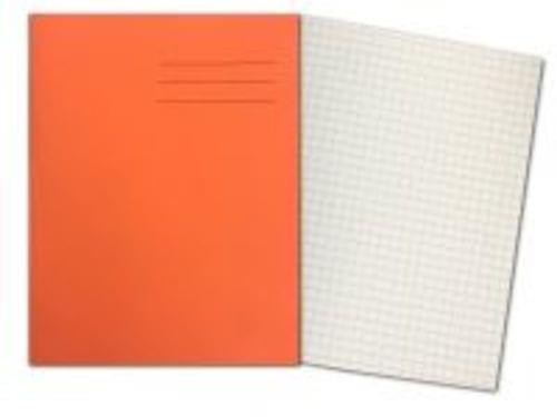 ORANGE Exercise Books A4 80 Pages 7mm Squares