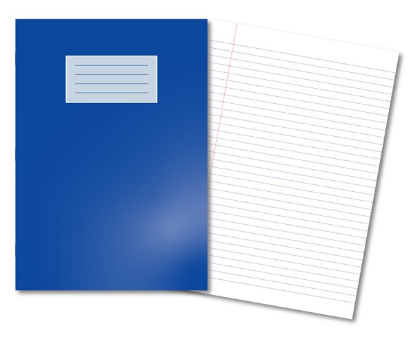 DARK BLUE Oxford Exercise Books A4+ (320 X 240mm) 80 Pages 8mm Feint & Margin