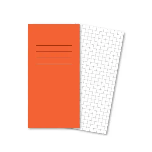 ORANGE Vocab Books 8 x 4 48 Pages 7mm Squares