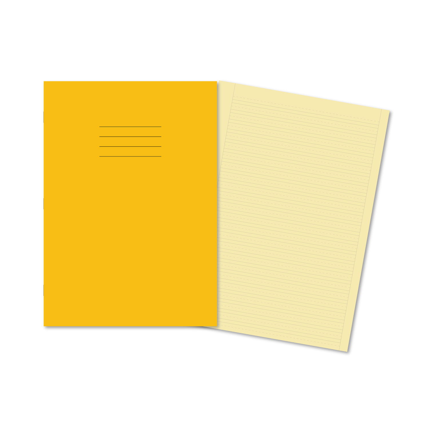 Handwriting Exercise Books Cream Pages A4 80 Pages 4mm Spacing With Dotted Line Yellow Covers