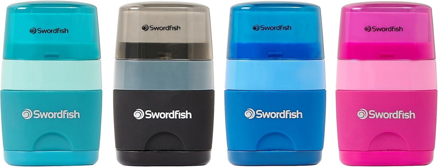 Swordfish Twin Combo Sharpener & Eraser Assorted Colours