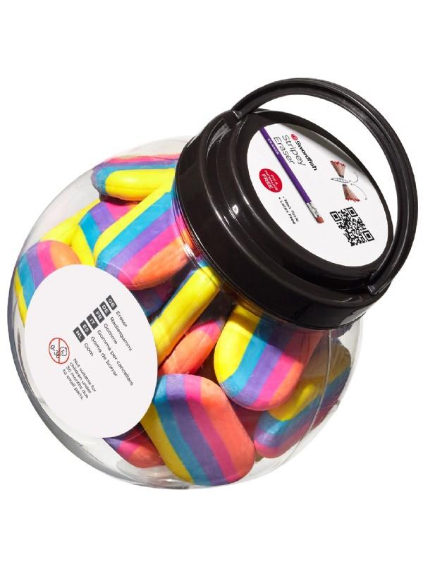 Snopake Stripey Erasers Assorted Colours