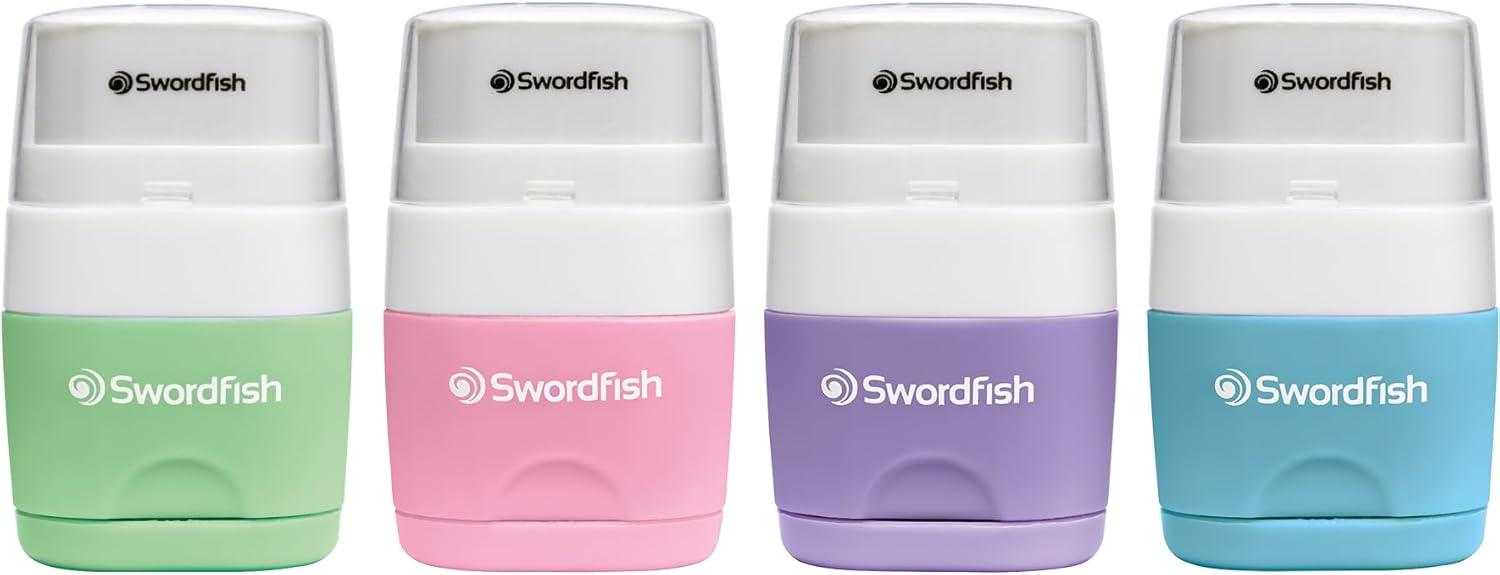 Swordfish Twin Combo Sharpener & Eraser Assorted Pastel Colours