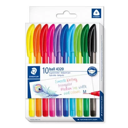 Staedtler Assorted Triangular Ballpoint Pens 4320M
