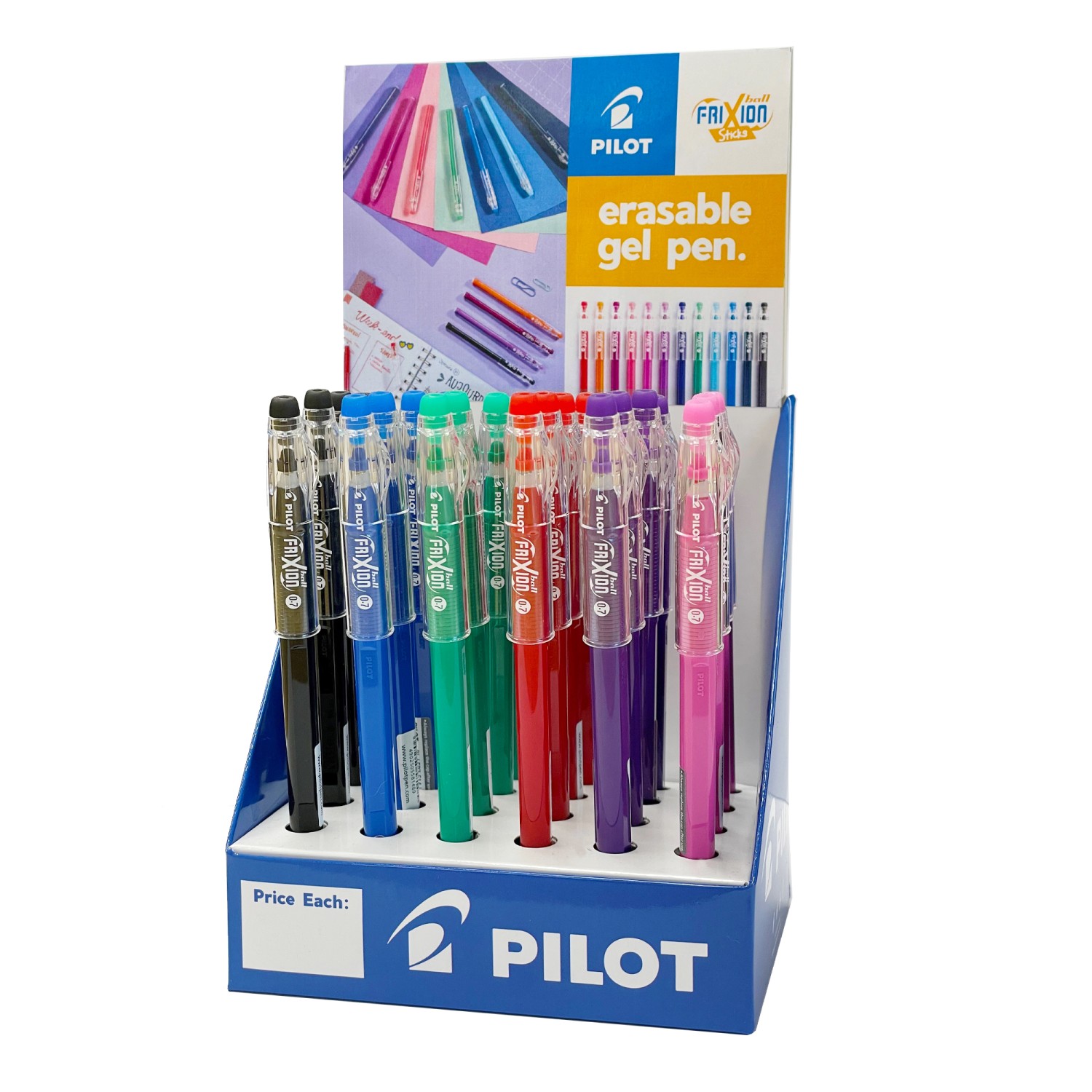 Pilot Frixion Ball Stick Gel Pens Display Assorted Standard Colours 5012052061927