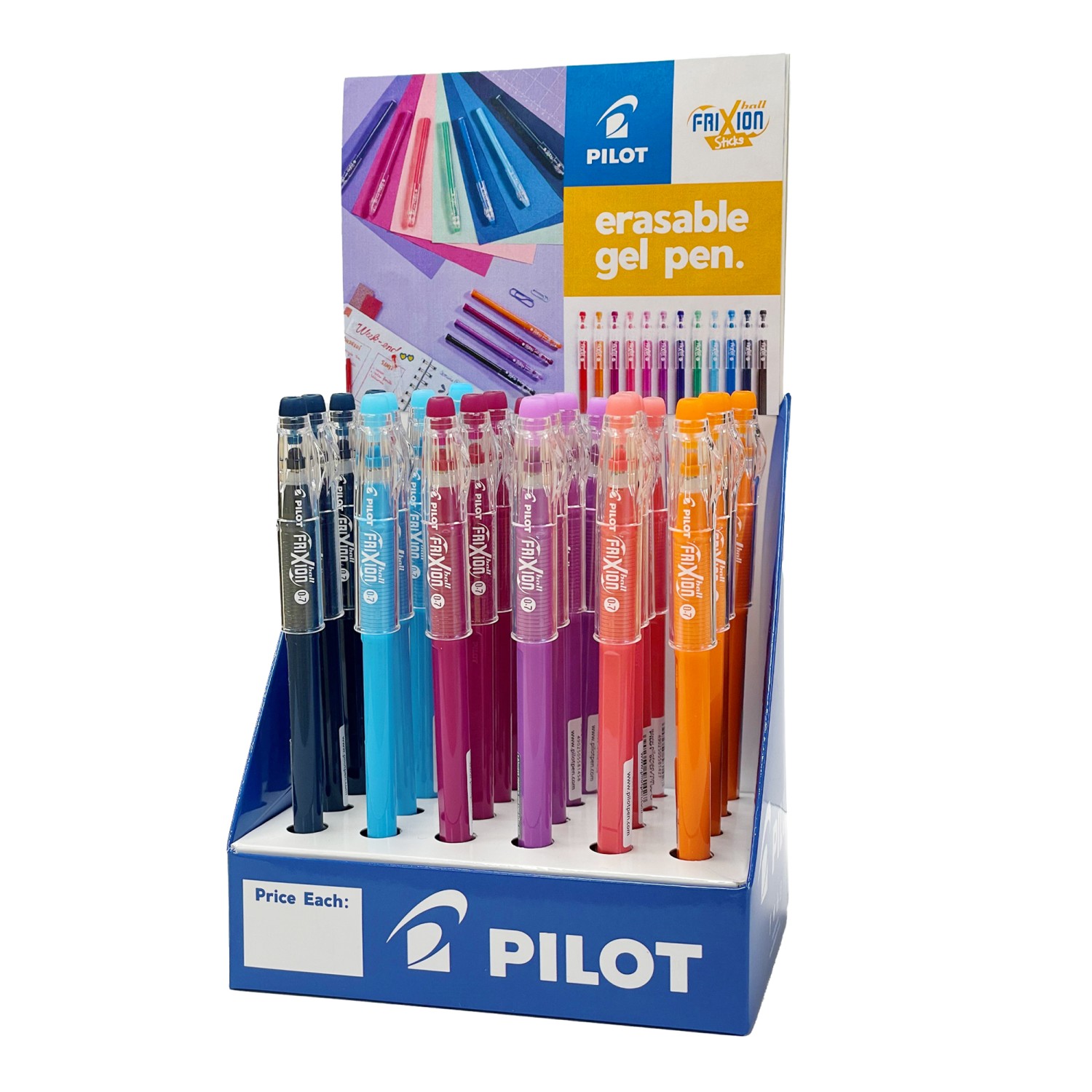 Pilot Frixion Ball Stick Gel Pens Display Assorted Fun Colours 5012052061934