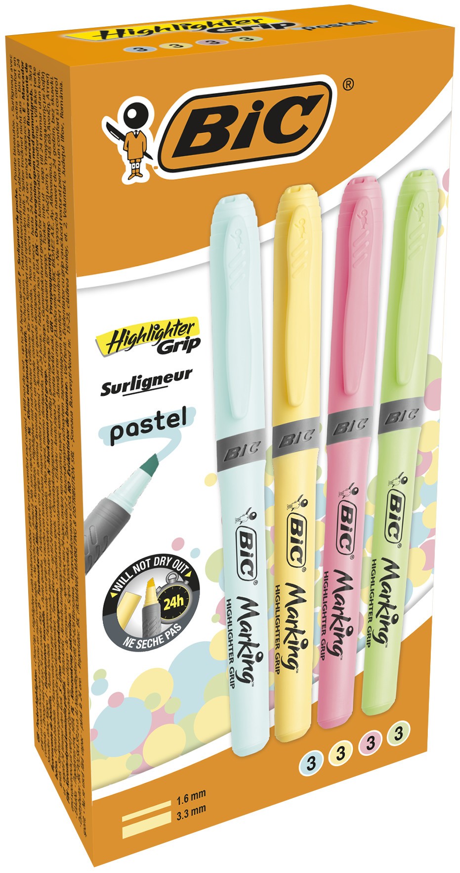Highlighter Grip Pastel BCL Assorted B12 EU