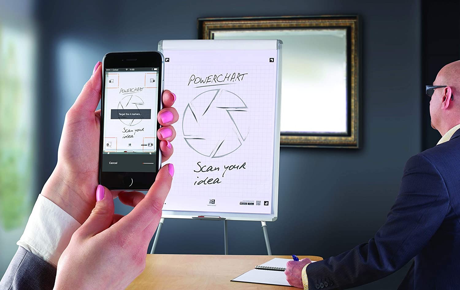 Oxford Smart Flipchart Pads, 25mm squar - Pack of 3