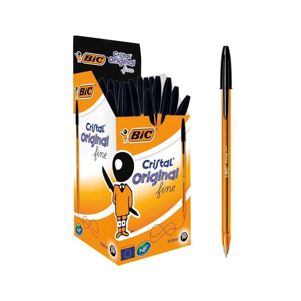 Bic Cristal Ballpoint Pens Fine Point Black