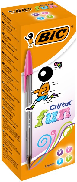 Bic Cristal Ballpoint Pens Assorted Fun Colours Pack 20s