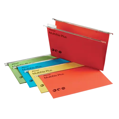Rexel Multifile Plus Suspension Files Foolscap Assorted Colours