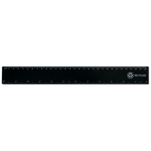 BLACK Recycled Coloured Ruler 12" / 30cm