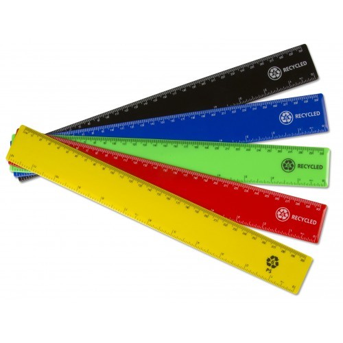ASSORTED Recycled Coloured Ruler 12" / 30cm