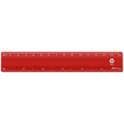 RED Recycled Coloured Ruler 6" /15cm