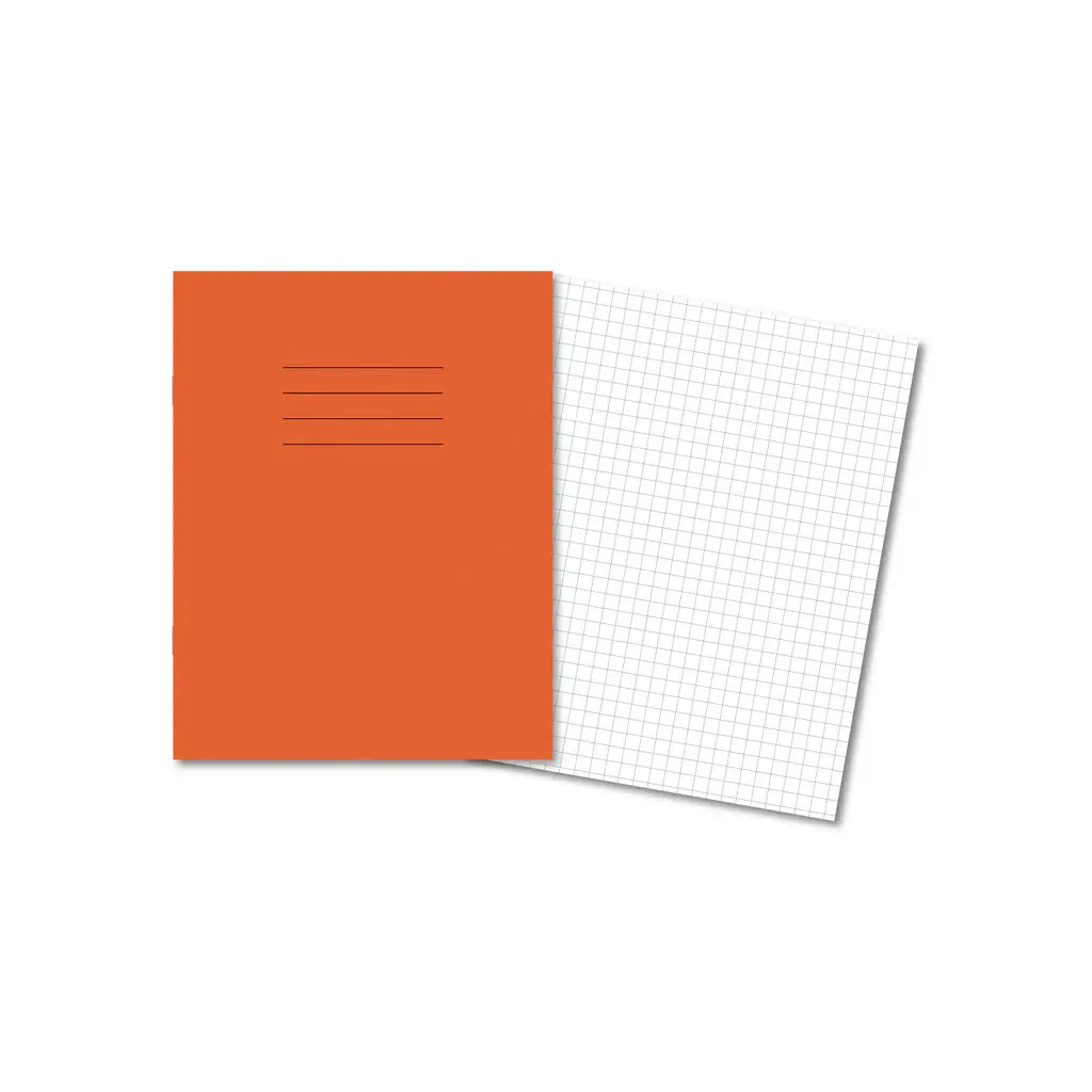 ORANGE Exercise Books 9 x 7 80 Pages 7mm Squares