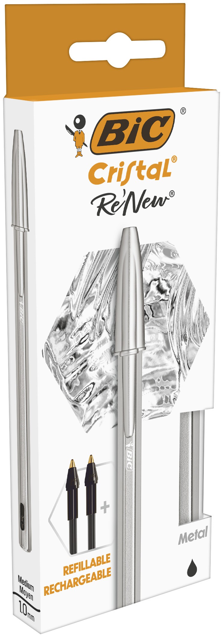 Pack Cristal Metal Black + 2 Refill EU
